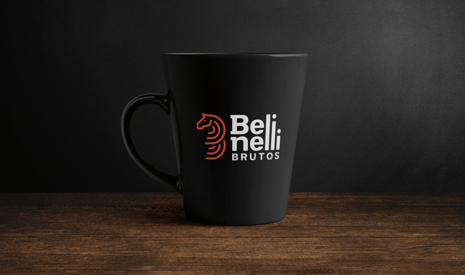 Belinelli logotipo Semi Joia Caneca Mockup