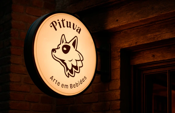 Miniatura mockup pituva logotipo de cerveja