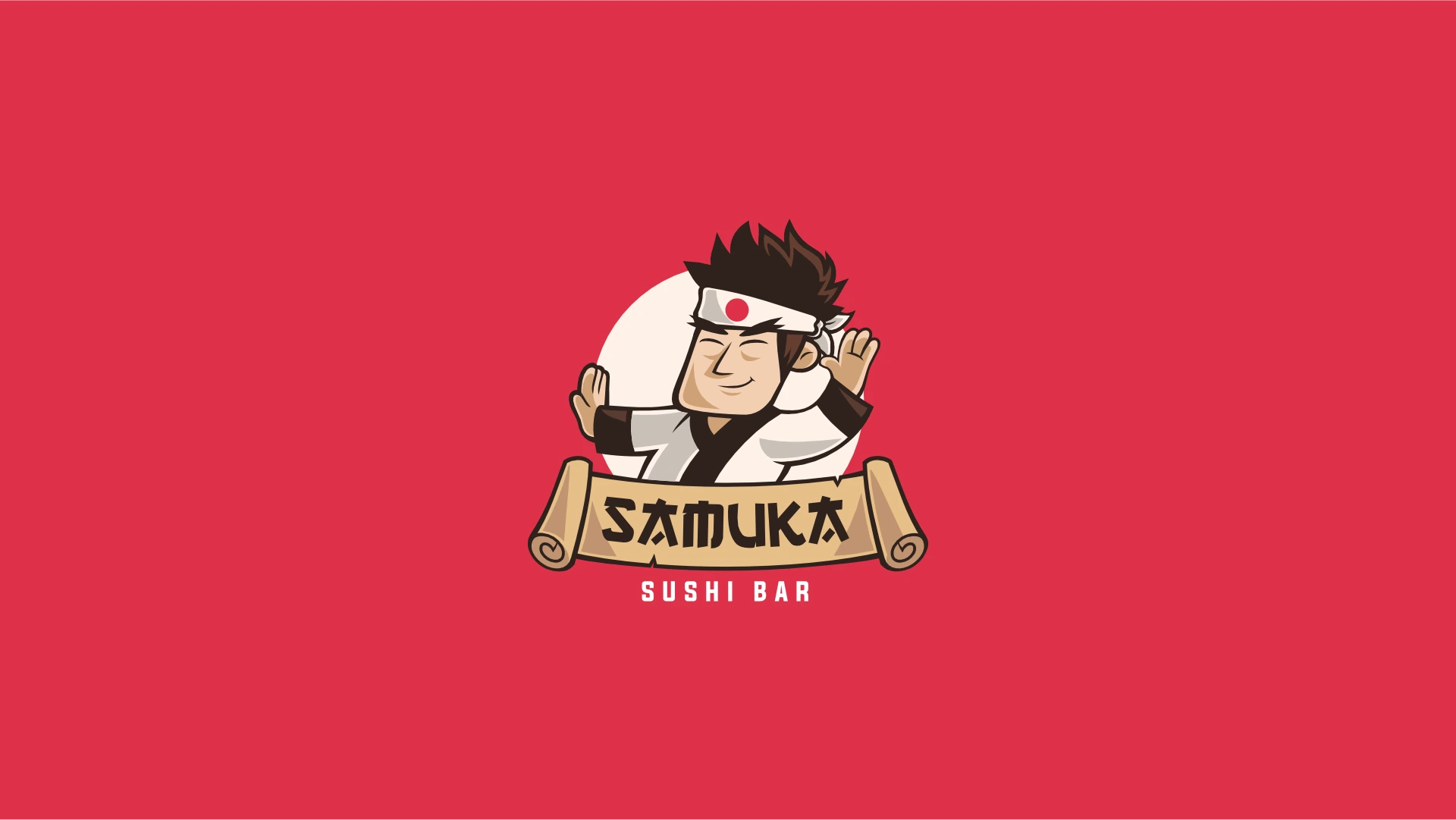 Logotipo samuka sushi bar, designer grafico
