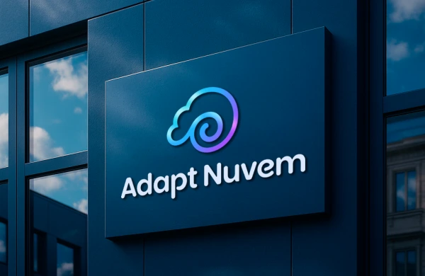 Adapt nuvem mockup logotipo de CRM Sistemas
