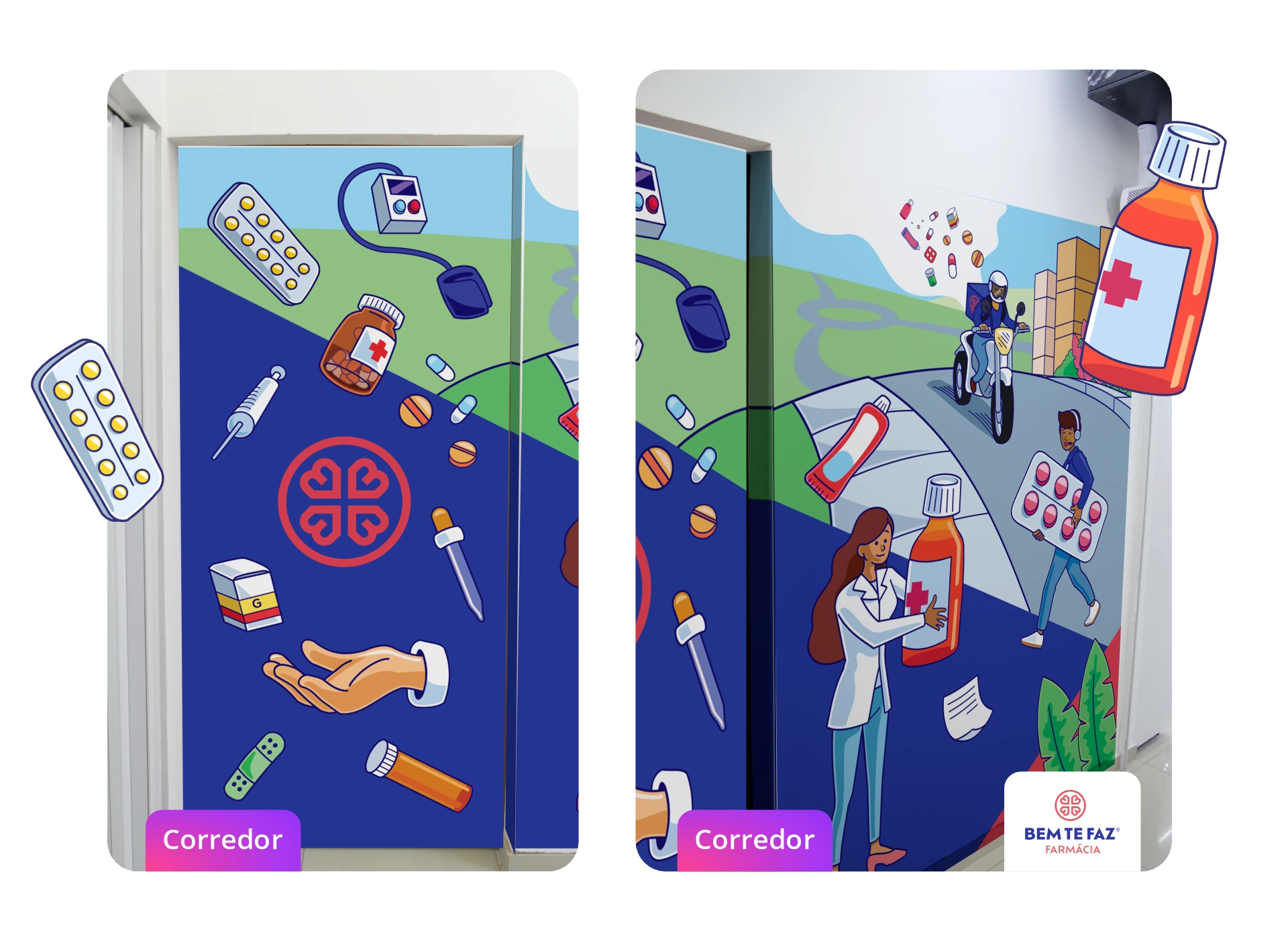 Bem te Faz Papel de Parede corredor ilustração