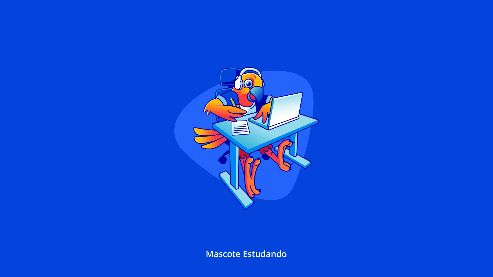 Estudero Identidade Visual App de Estudo Mascote papagaio