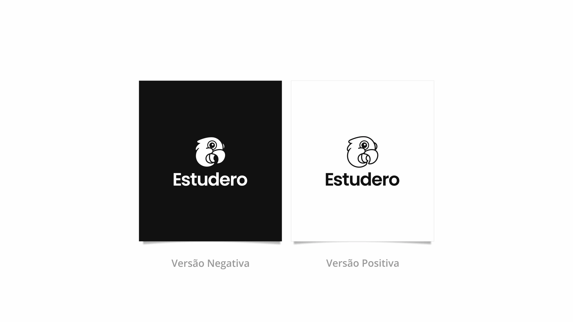 Estudero Identidade Visual App de Estudo Negativo Positivo