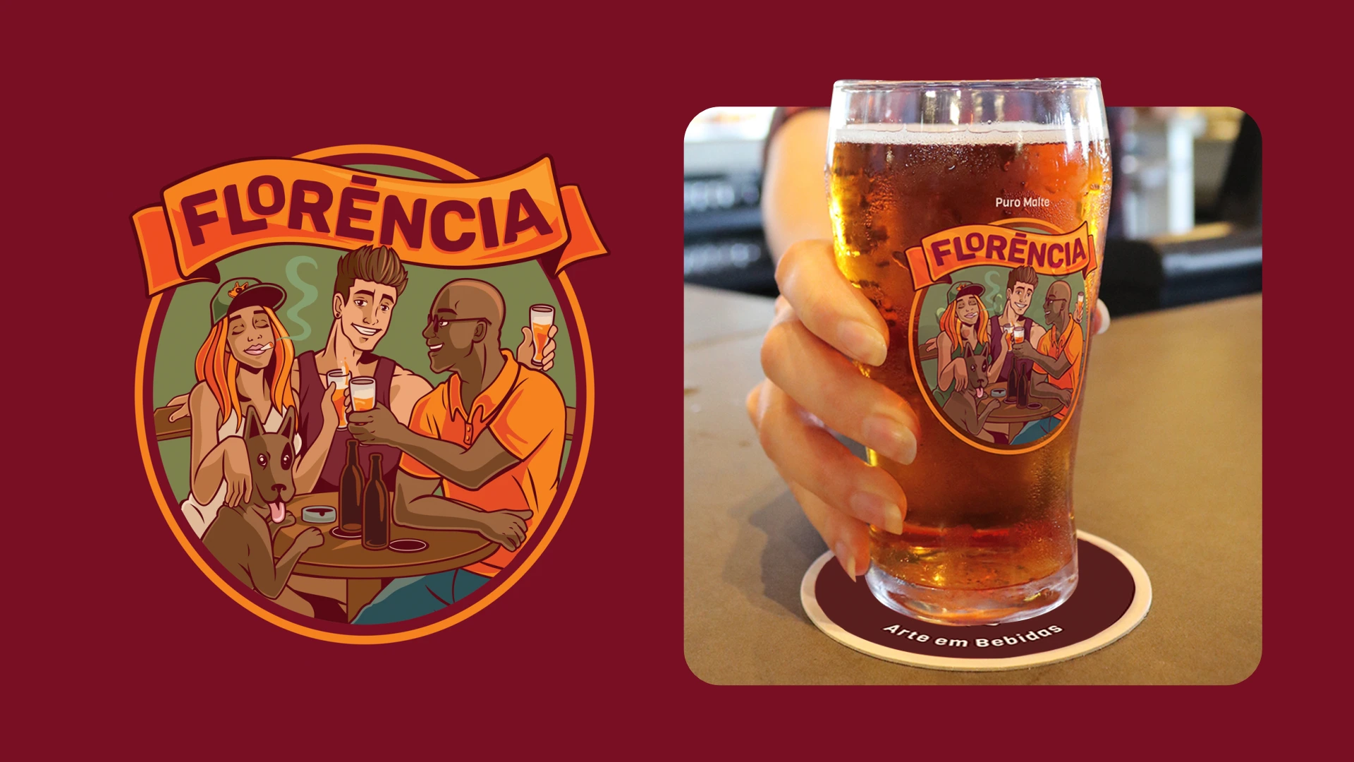 Logotipo Pituva Cerveja Artesanal Rótulo ilustração