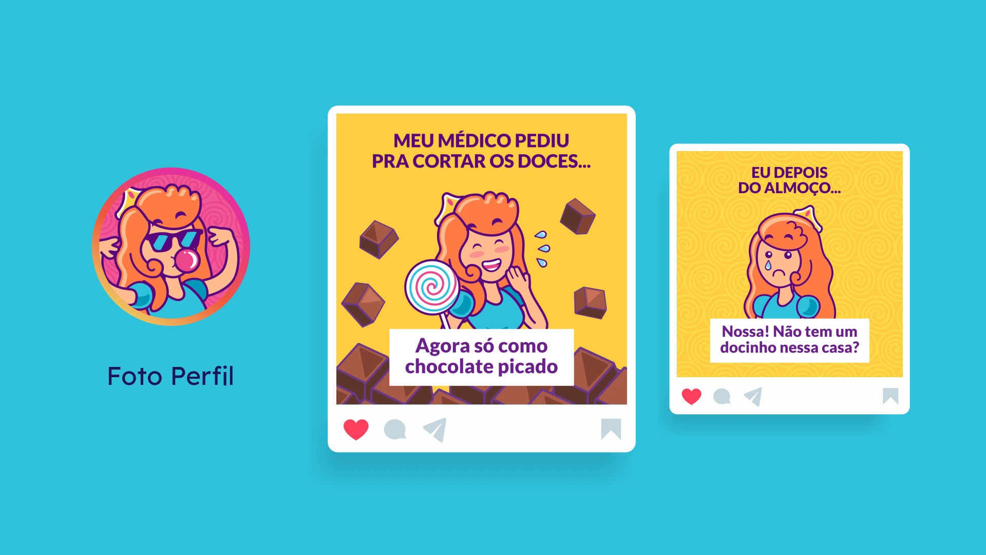 Reino Doce Logotipo Profissional post redes sociais