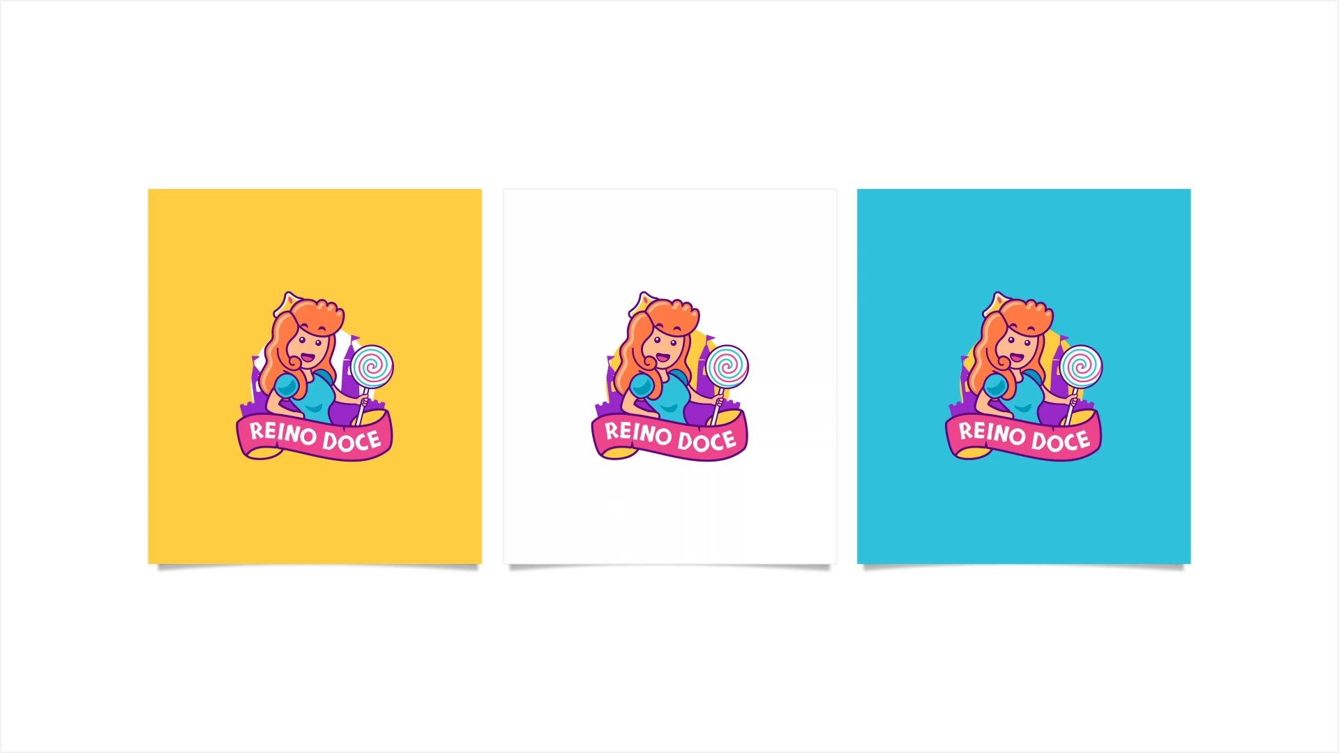 Reino Doce Logotipo Profissional variações 2