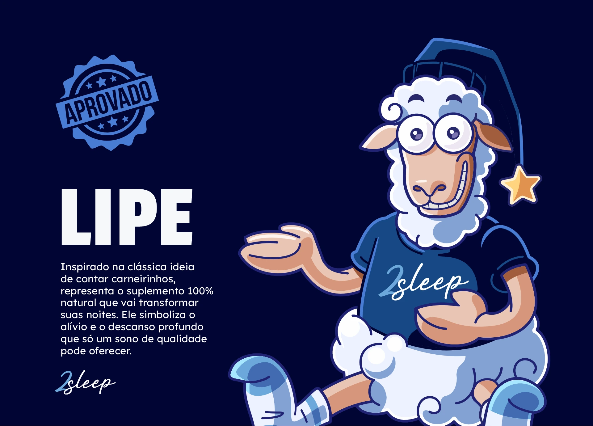 mascote 2d para empresas lipe 2sleep